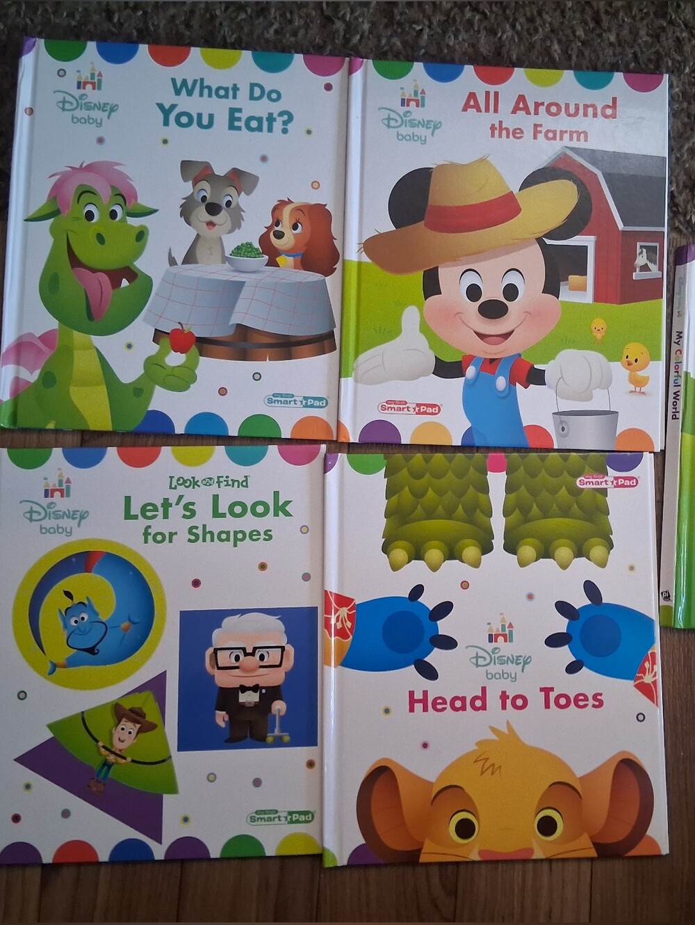 Disney Board Book Set - Colorful Green and Multicolor Covers